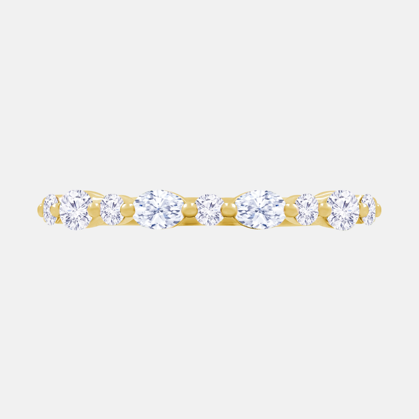 harlow — alternating round & marquise lab-grown diamond wedding band ag & co jewellery