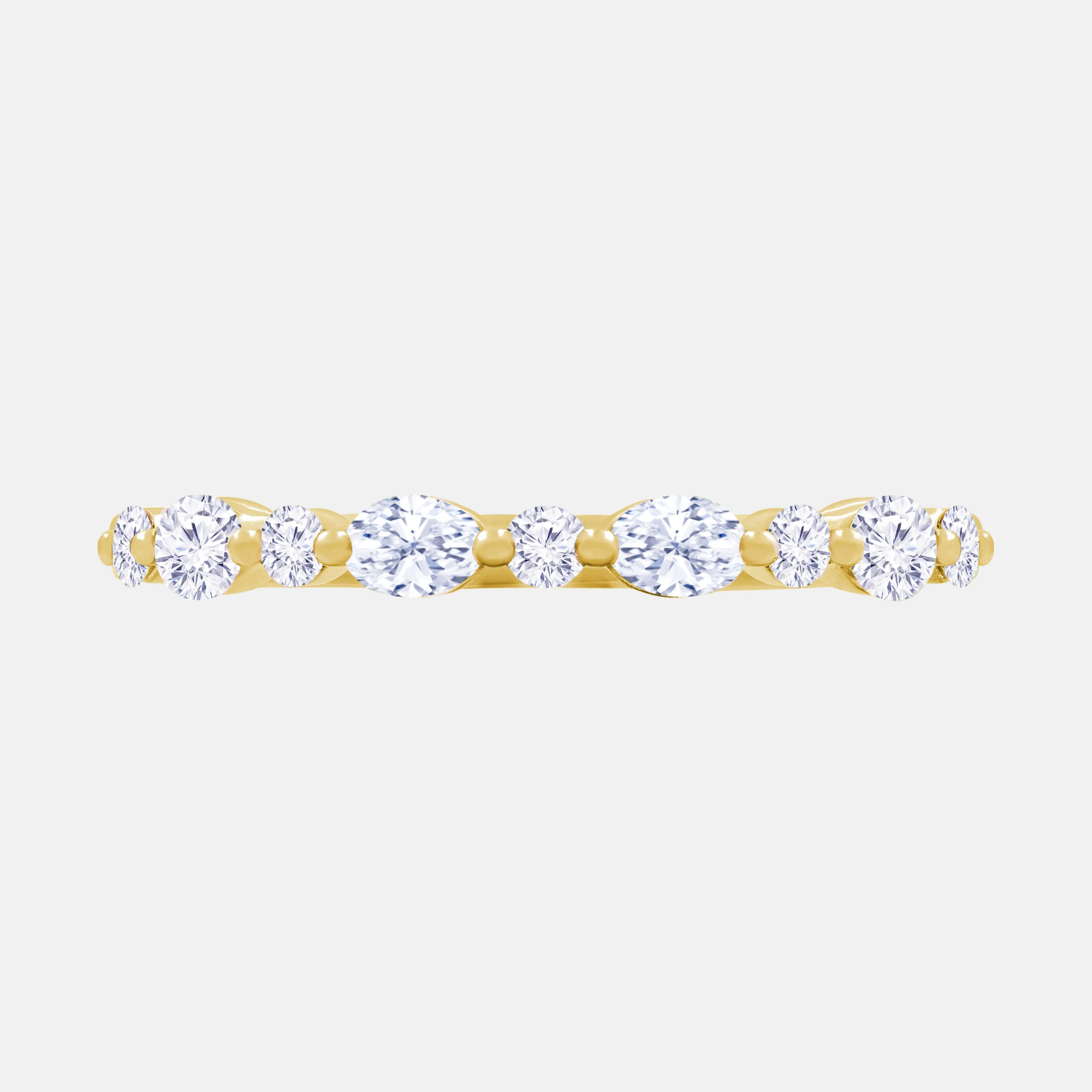 HARLOW — Alternating Round & Marquise Lab-Grown Diamond Wedding Band AG & CO Jewellery