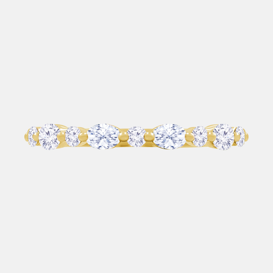 HARLOW — Alternating Round & Marquise Lab-Grown Diamond Wedding Band AG & CO Jewellery