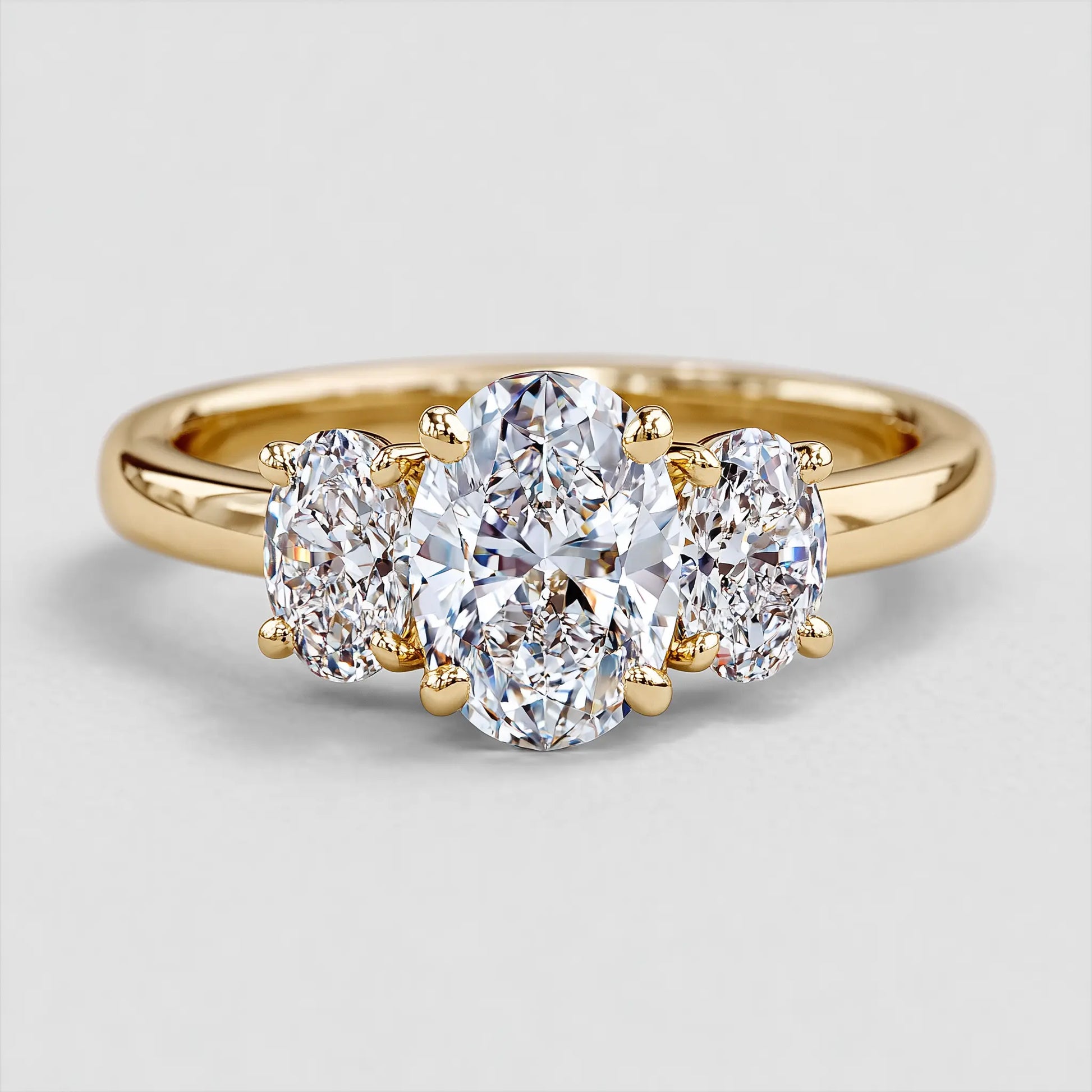HARPER - Three Stone Trilogy Engagement Ring AG & CO Jewellery