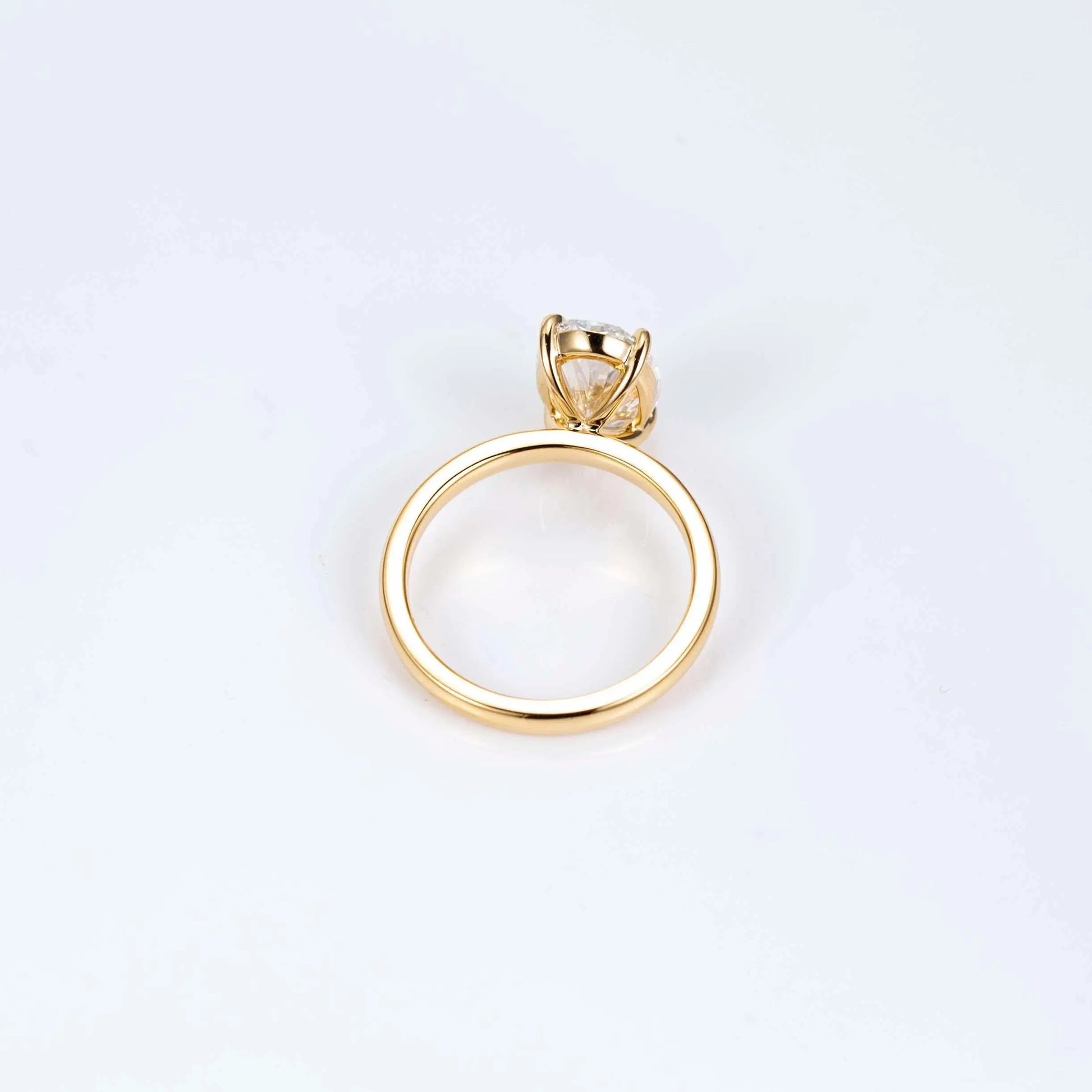 2.28CT Oval Brilliant Lab Grown Diamond Solitaire Ring – 14k Yellow Gold - AG & CO Jewellery
