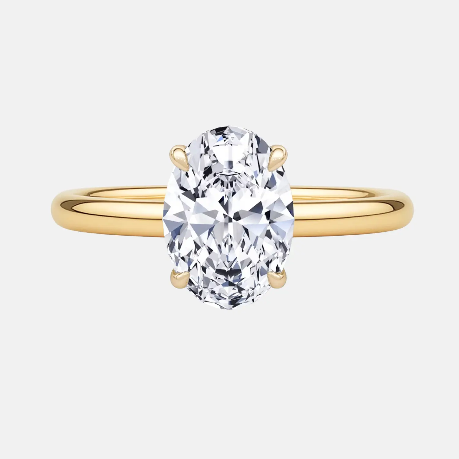 IMOGEN Oval Hidden Halo Solitaire AG & CO Jewellery