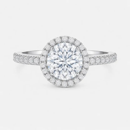 ISABELLA Oval Halo Pavé Ring AG & CO Jewellery