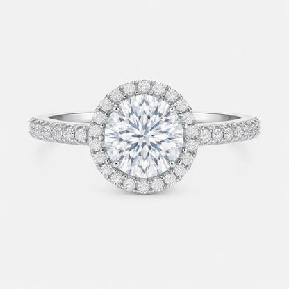 ISABELLA Oval Halo Pavé Ring
