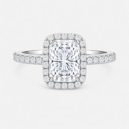 ISABELLA Oval Halo Pavé Ring AG & CO Jewellery