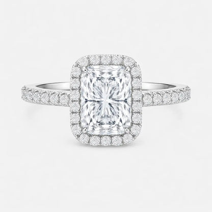 ISABELLA Oval Halo Pavé Ring
