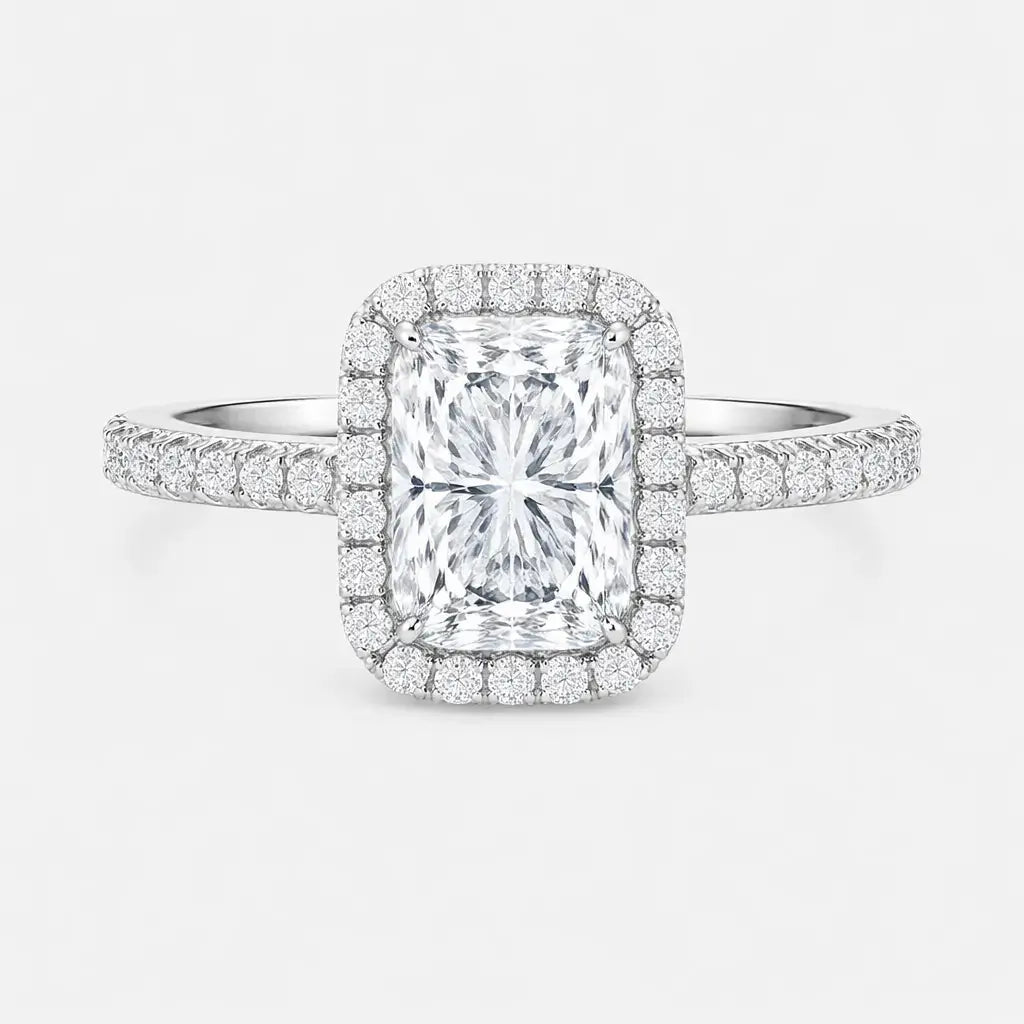 isabella oval halo pavé ring ag & co jewellery