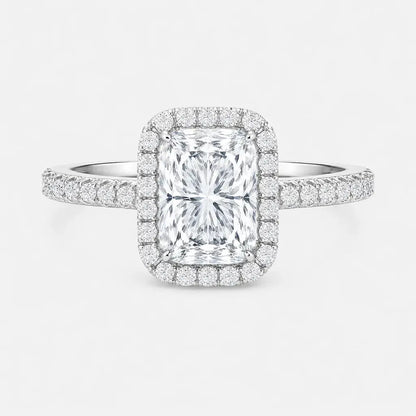 ISABELLA Oval Halo Pavé Ring AG & CO Jewellery