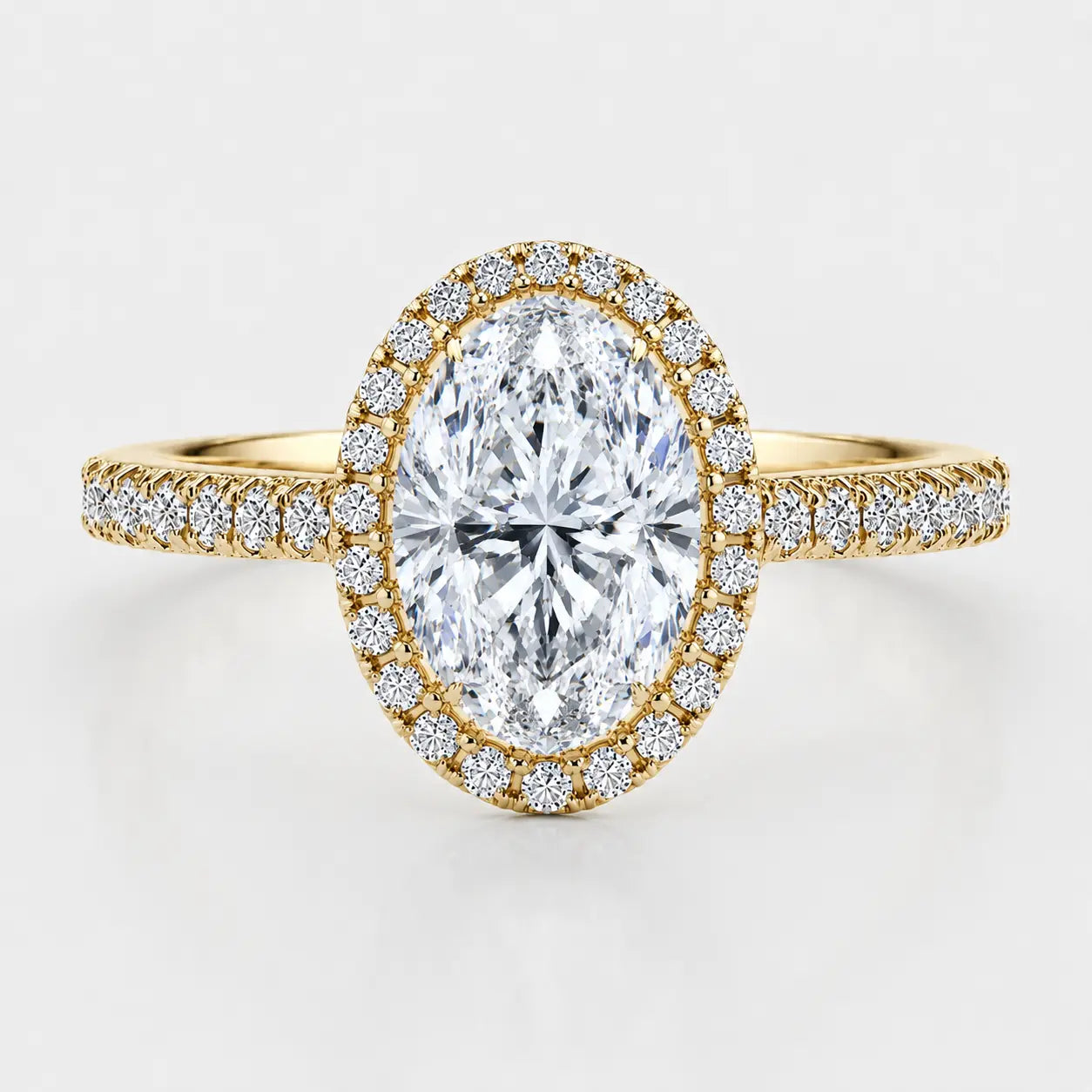 isabella oval halo pavé ring ag & co jewellery