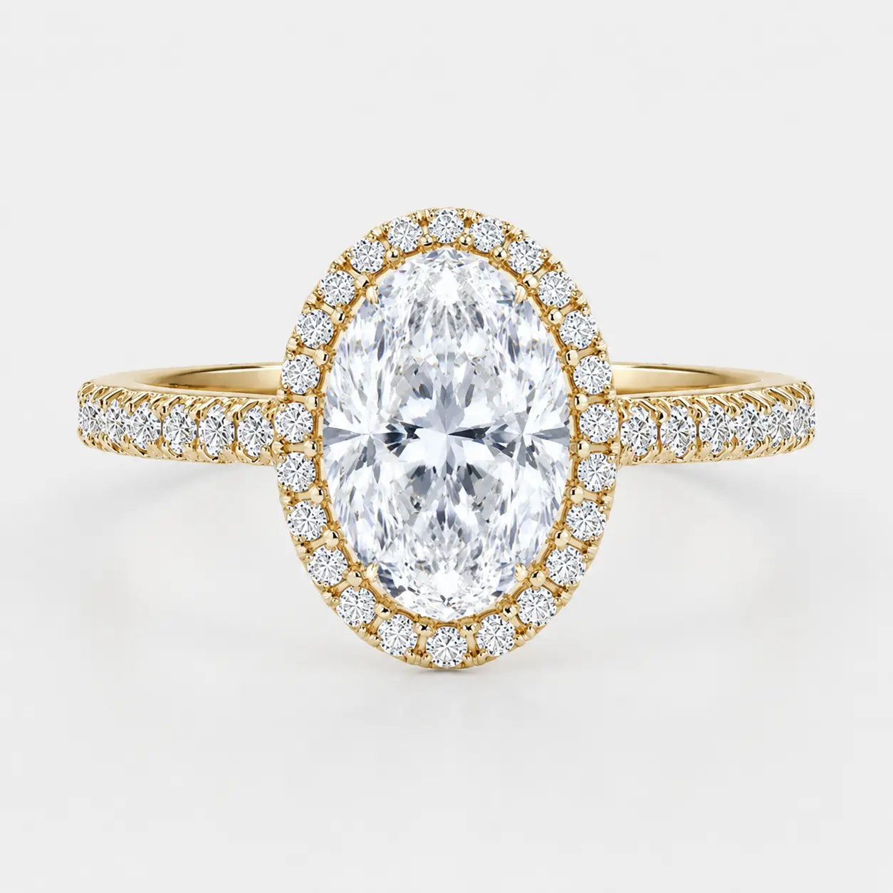 isabella oval halo pavé ring ag & co jewellery