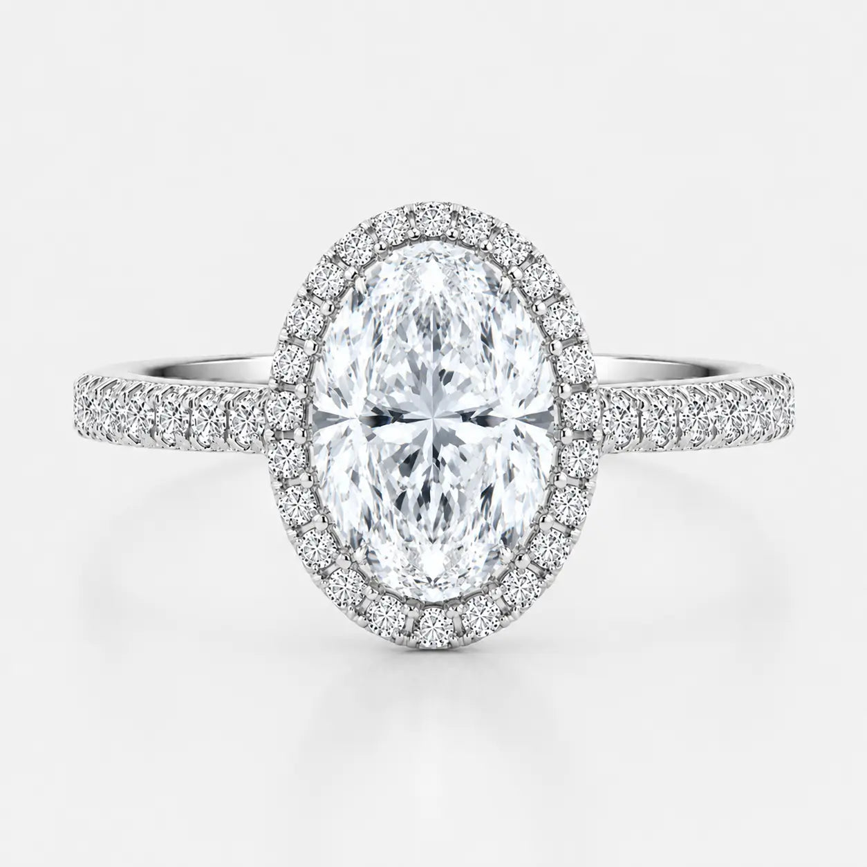 isabella oval halo pavé ring ag & co jewellery