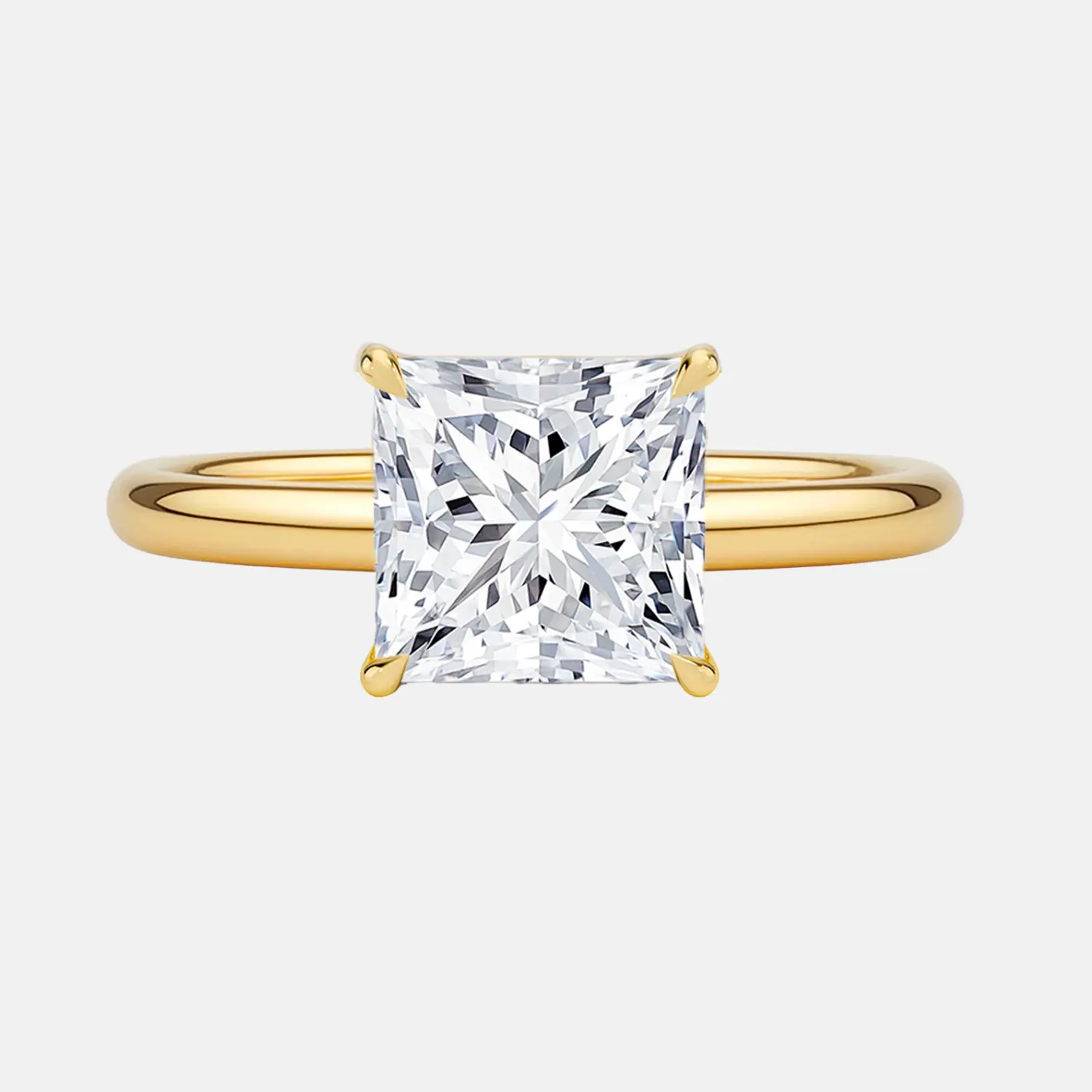 JOAN princess-cut solitaire engagement ring AG & CO Jewellery