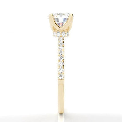 Louisa - 4-Claw Pave Engagement Ring Setting with Hidden Halo AG & CO Jewellery