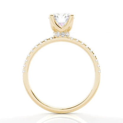 Louisa - 4-Claw Pave Engagement Ring Setting with Hidden Halo AG & CO Jewellery