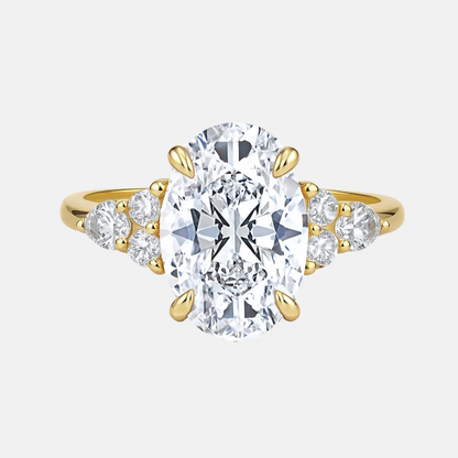 LIORA - Oval with Cluster Trio Accents AG & CO Jewellery