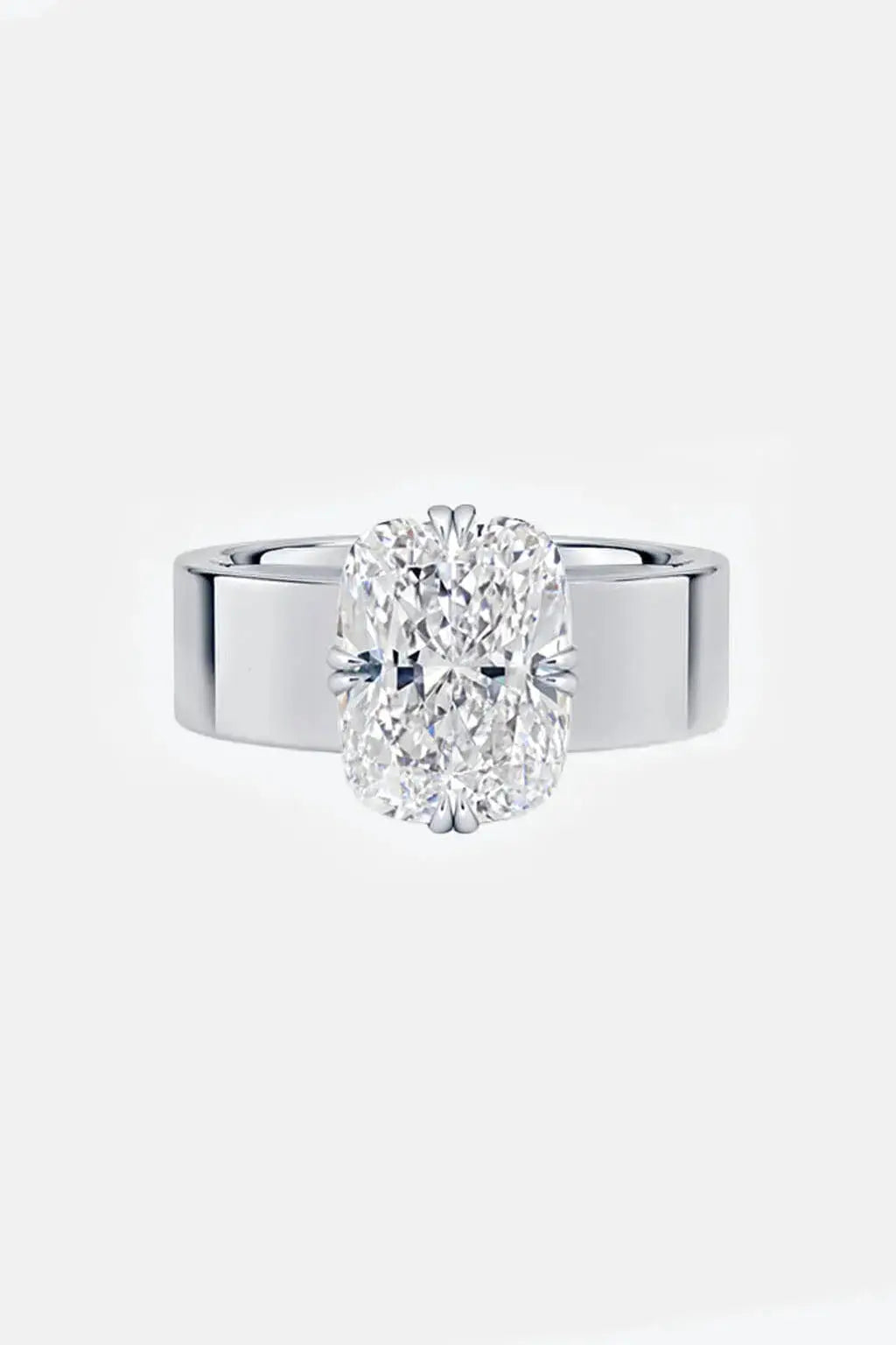 livia – cushion cut cigar band double compass prong solitaire ag & co jewellery