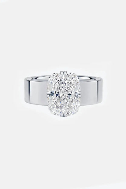 LIVIA – Cushion Cut Cigar Band Double Compass Prong Solitaire AG & CO Jewellery