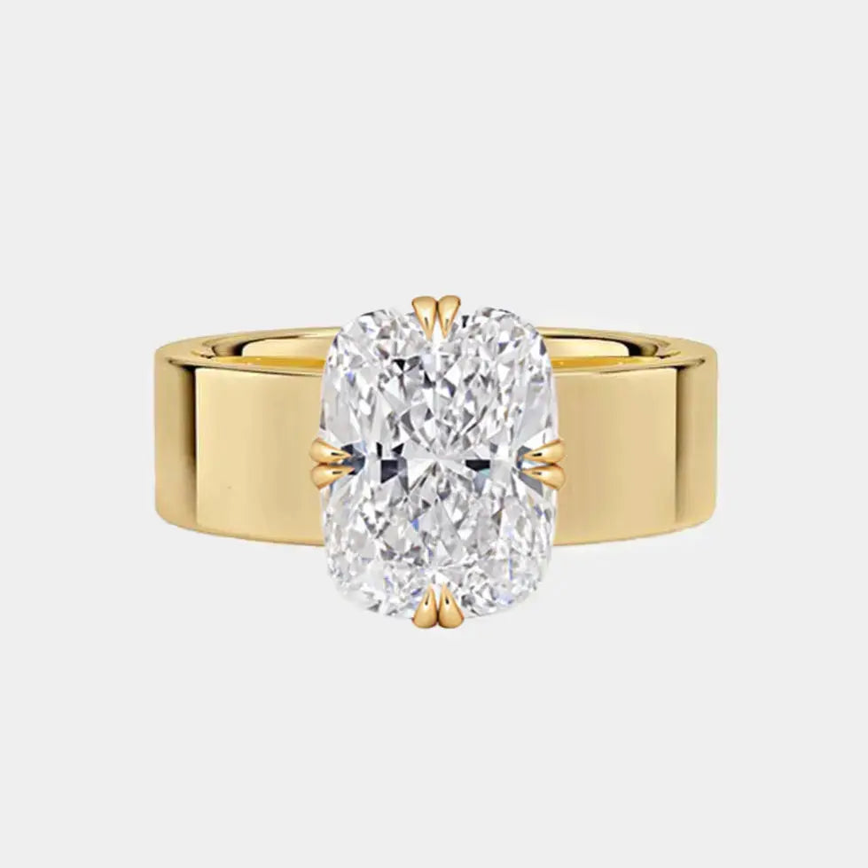 livia – cushion cut cigar band double compass prong solitaire ag & co jewellery