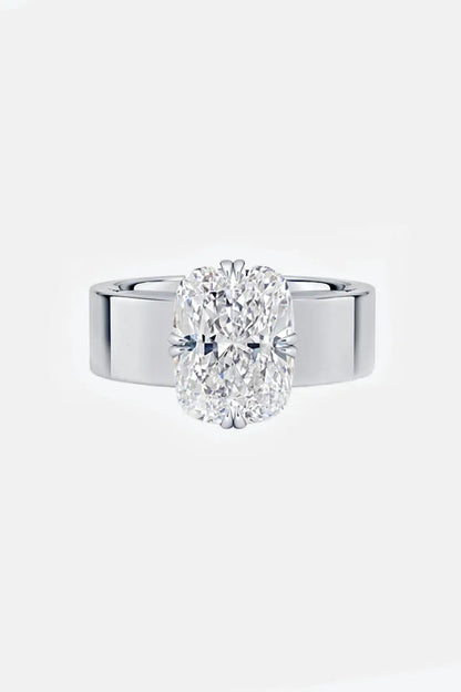 LIVIA – Cushion Cut Cigar Band Double Compass Prong Solitaire AG & CO Jewellery