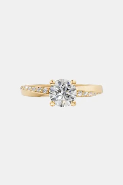 LORELEI – Tapered Pavé Solitaire Engagement Ring Setting AG & CO Jewellery