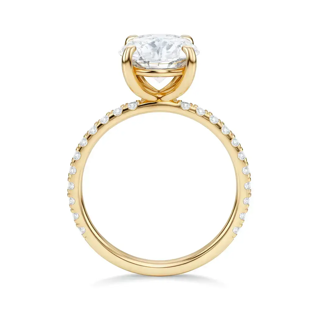 cosette radiant pavé solitaire engagement ring ag & co jewellery