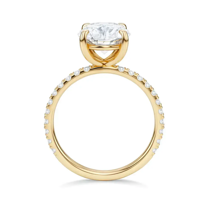 COSETTE radiant pavé solitaire engagement ring AG & CO Jewellery