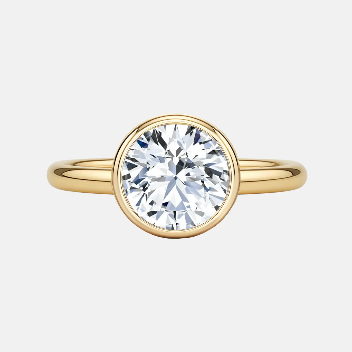 lumière round bezel solitaire ring ag & co jewellery