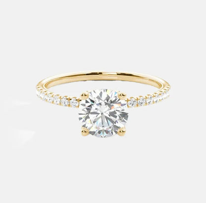 Louisa - 4-Claw Pave Engagement Ring Setting with Hidden Halo AG & CO Jewellery