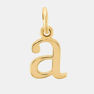 Lowercase Initial Letter Pendant in 14K Gold