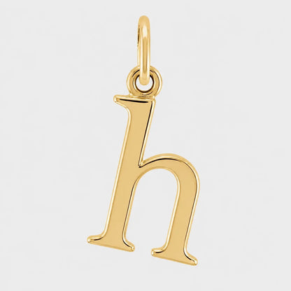 Lowercase Initial Letter Pendant 14K Gold