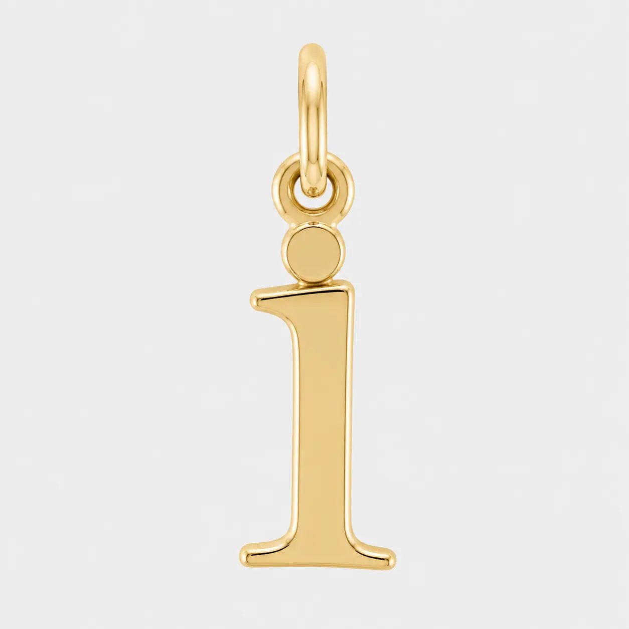 lowercase initial letter pendant 14k gold