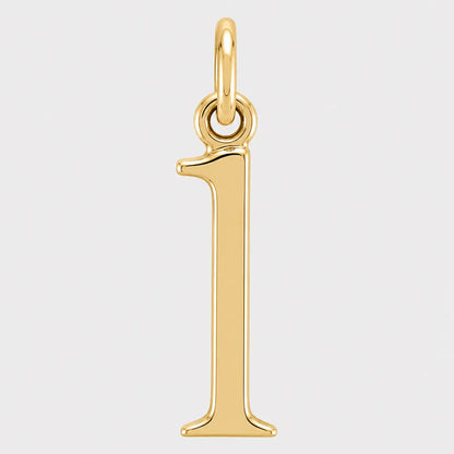 Lowercase Initial Letter Pendant 14K Gold