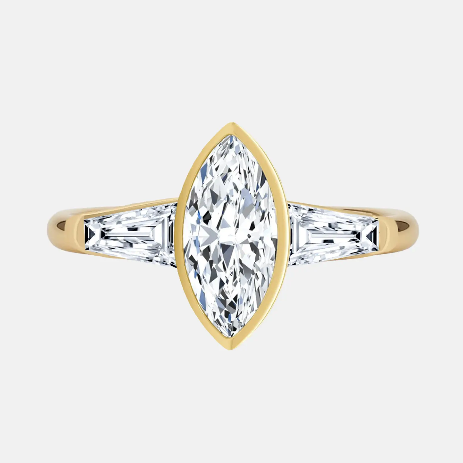 MAELIS marquise trilogy engagement ring AG & CO Jewellery