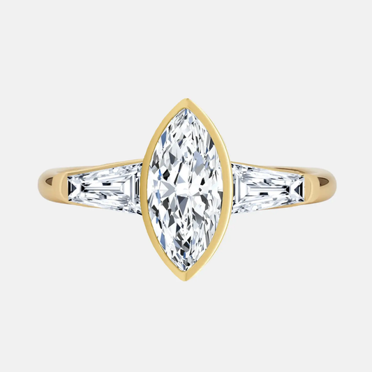 MAELIS marquise trilogy engagement ring AG & CO Jewellery