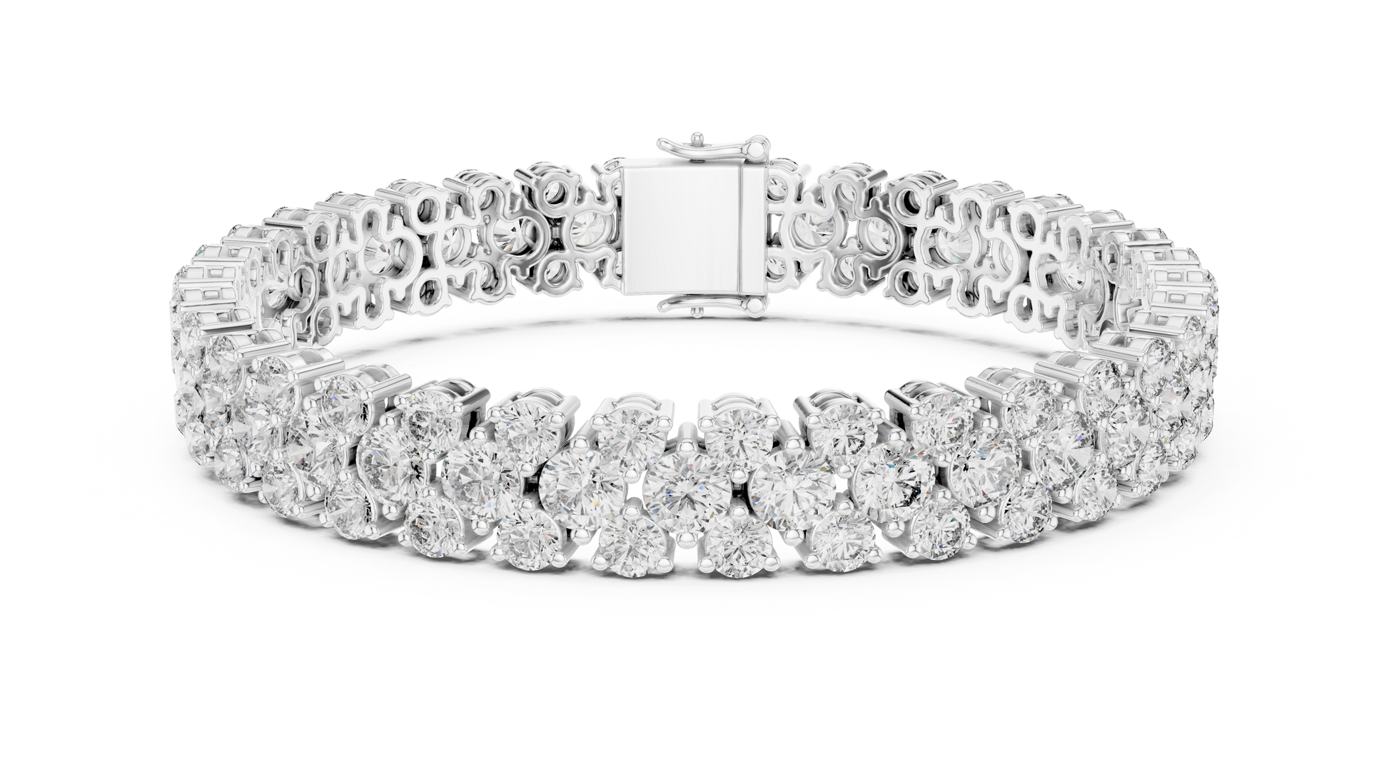 MARELLA — Alternating Round Brilliant Diamond Tennis Bracelet AG & CO Jewellery