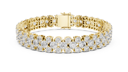 MARELLA — Alternating Round Brilliant Diamond Tennis Bracelet AG & CO Jewellery