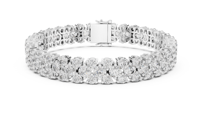 MARELLA — Alternating Round Brilliant Diamond Tennis Bracelet AG & CO Jewellery