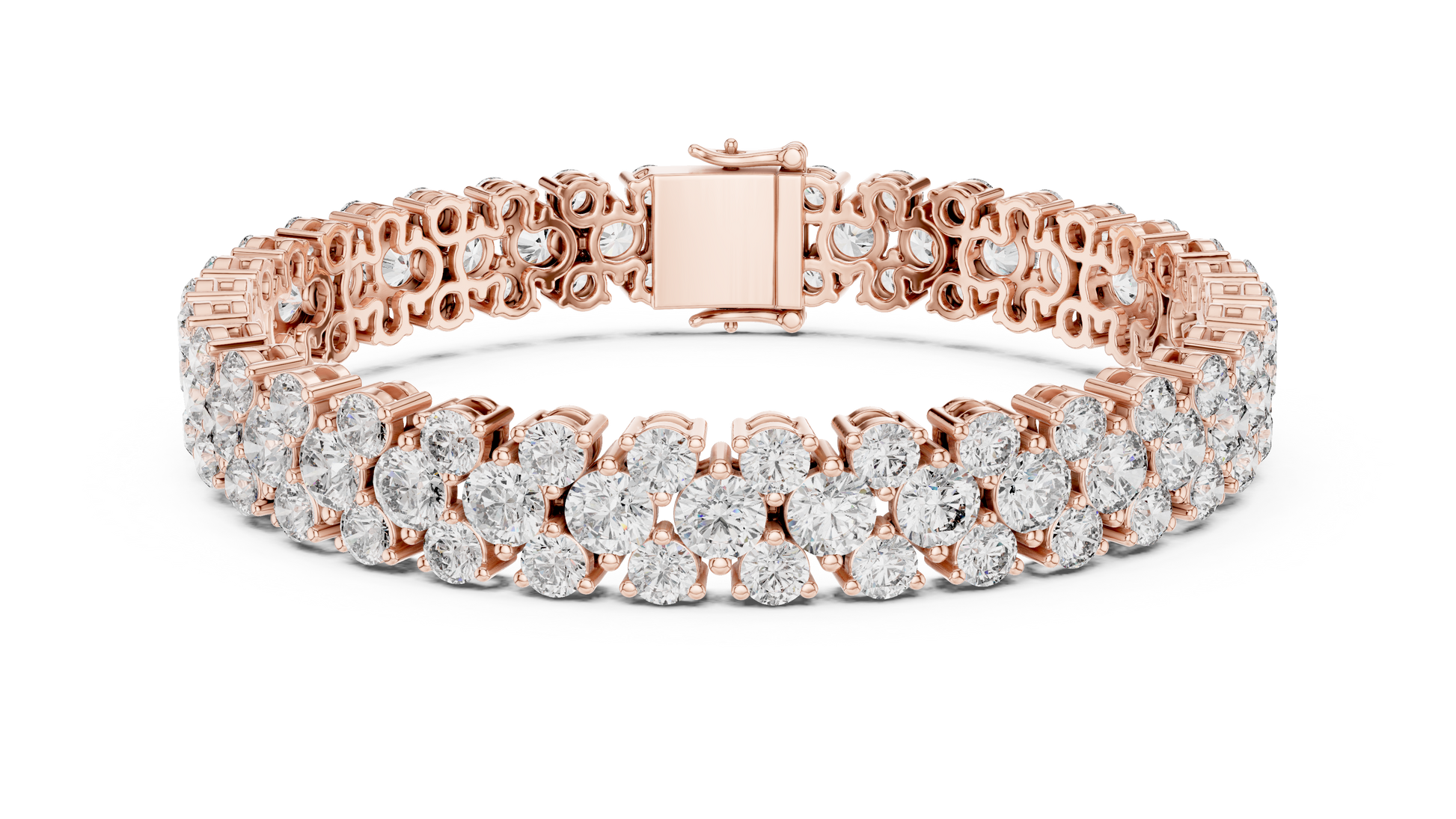 MARELLA — Alternating Round Brilliant Diamond Tennis Bracelet AG & CO Jewellery