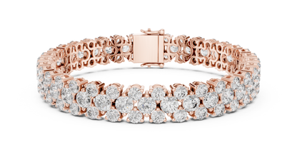 MARELLA — Alternating Round Brilliant Diamond Tennis Bracelet AG & CO Jewellery