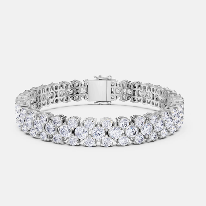 MARELLA — Alternating Round Brilliant Diamond Tennis Bracelet AG & CO Jewellery