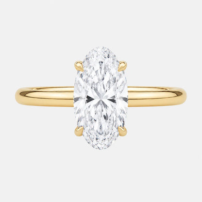 Moval Solitaire Engagement Ring AG & CO Jewellery