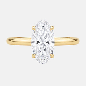 Moval Solitaire Engagement Ring