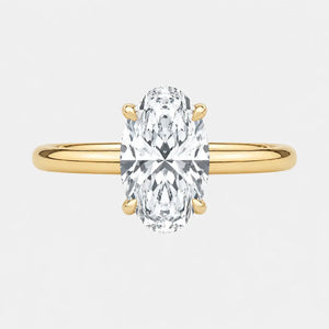 Moval Solitaire Engagement Ring