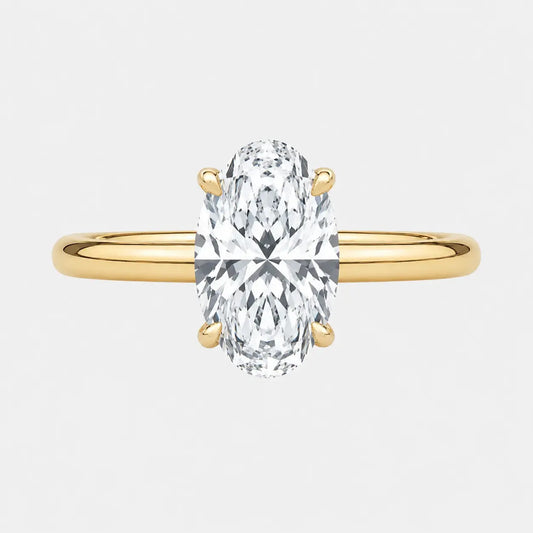 Moval Solitaire Engagement Ring