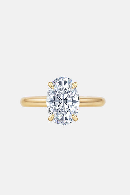 2.50CT Oval Solitaire Lab Grown Diamond Engagement Ring 14K Solid Gold AG & CO Jewellery