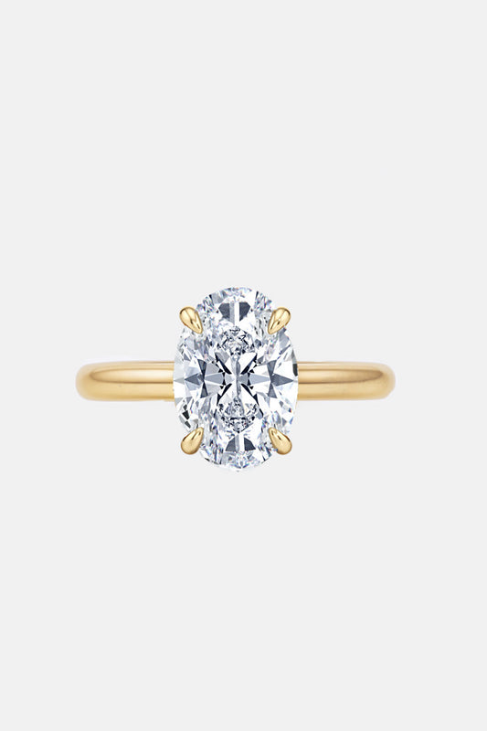 2.50CT Oval Solitaire Lab Grown Diamond Engagement Ring 14K Solid Gold AG & CO Jewellery