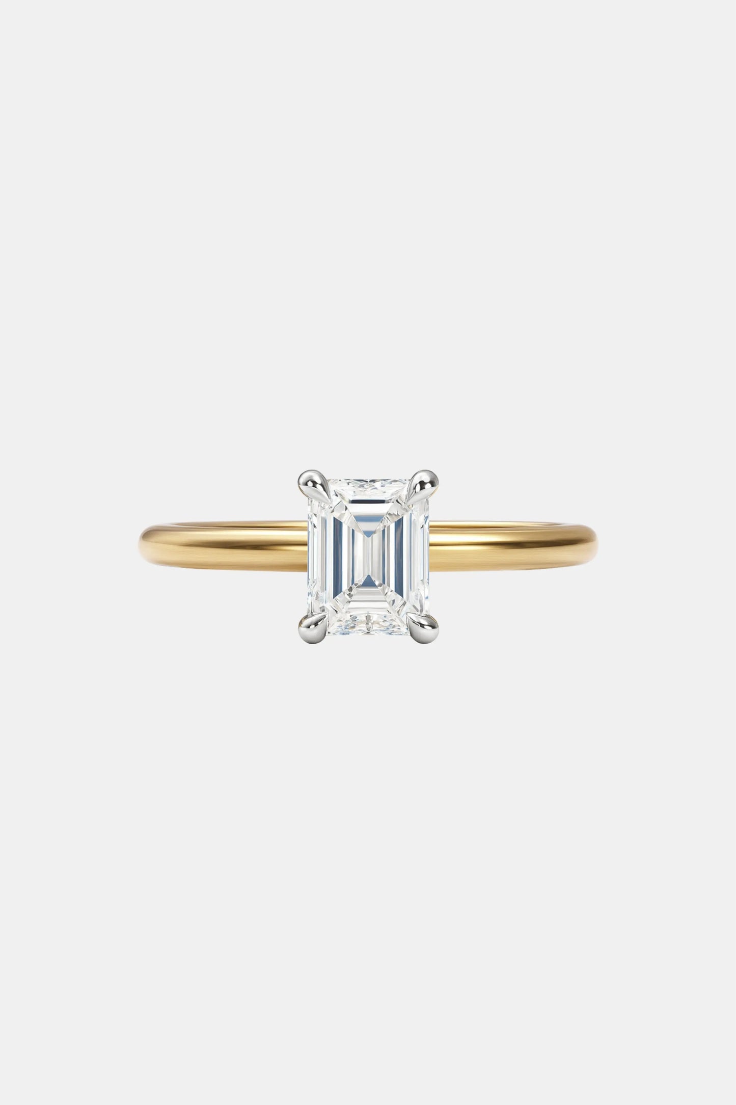 noor – emerald cut solitaire ring setting ag & co jewellery
