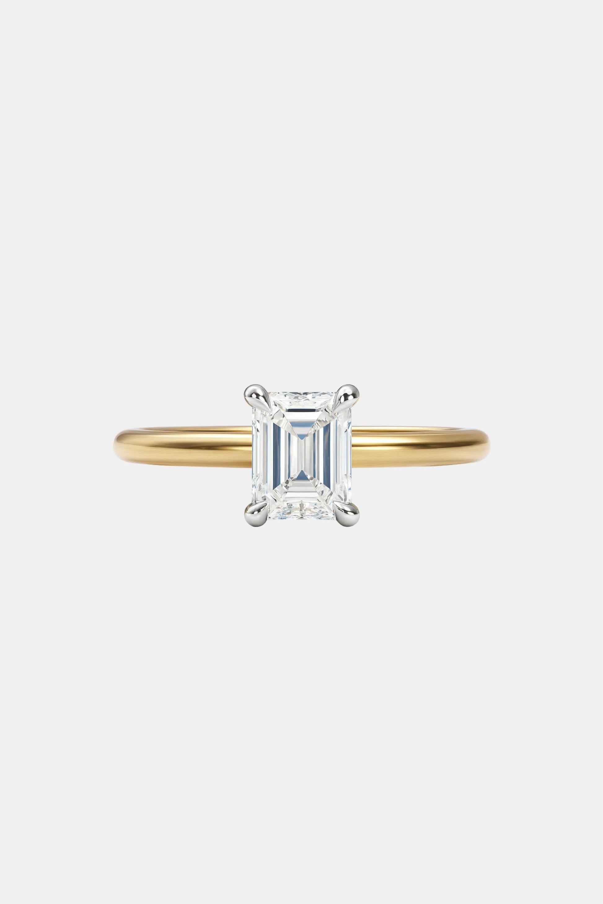 NOOR – Emerald Cut Solitaire Ring Setting AG & CO Jewellery