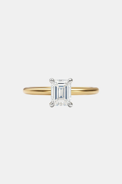 NOOR – Emerald Cut Solitaire Ring Setting AG & CO Jewellery