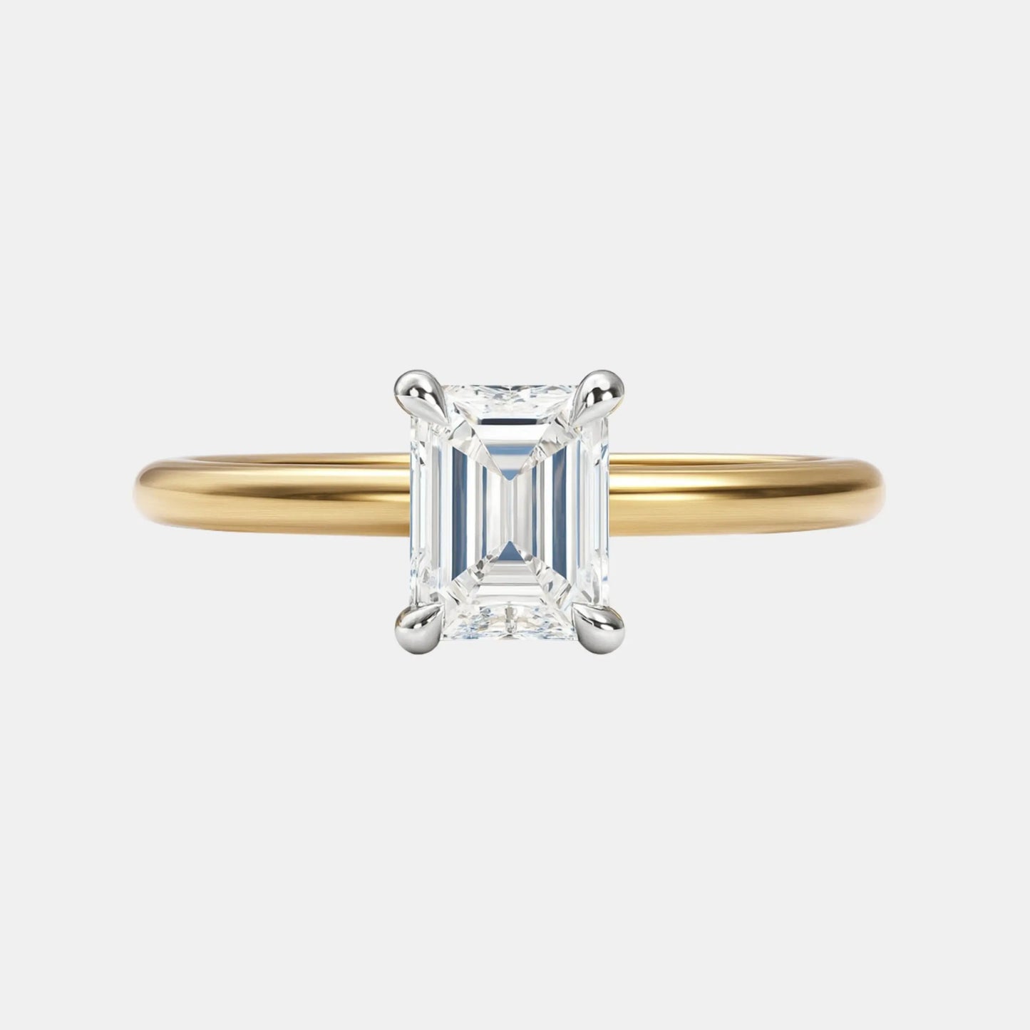 noor – emerald cut solitaire ring setting ag & co jewellery